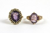 TWO AMETHYST AND FOURTEEN KARA
