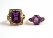 TWO AMETHYST AND FOURTEEN KARA