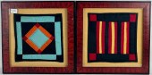 TWO AMISH MINI QUILTS 1950S FR