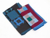 TWO AMISH PIECED QUILTS. Ameri
