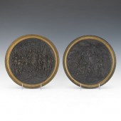 TWO AMPHORA SCULPTURAL PLAQUES