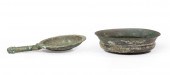 TWO ANCIENT ROMAN BRONZE VESSE