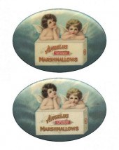 TWO ANGELUS MARSHMALLOW OVAL C