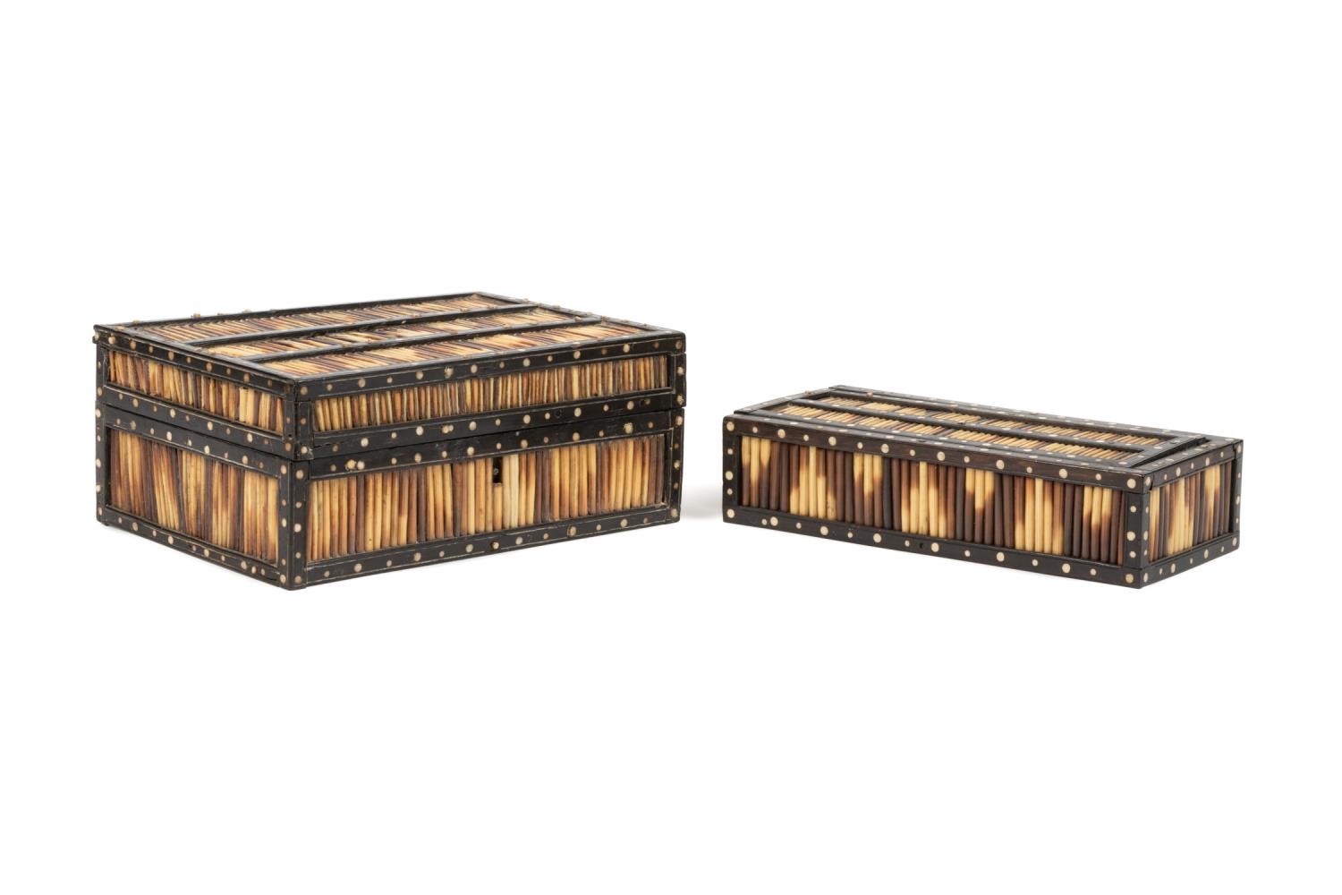 TWO ANGLO-INDIAN STYLE PORCUPINE