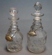 TWO ANGLO-IRISH CRYSTAL DECANT