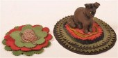 TWO ANIMAL FIGURE FABRIC PIN C