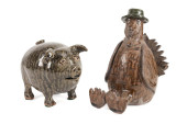 TWO ANIMAL FIGURES BY MEADER F