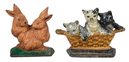 TWO ANIMAL THEME CAST IRON