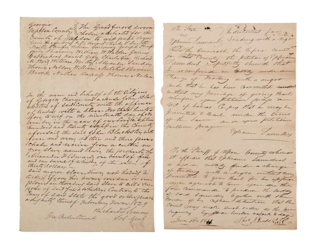 TWO ANTEBELLUM GEORGIA LEGAL