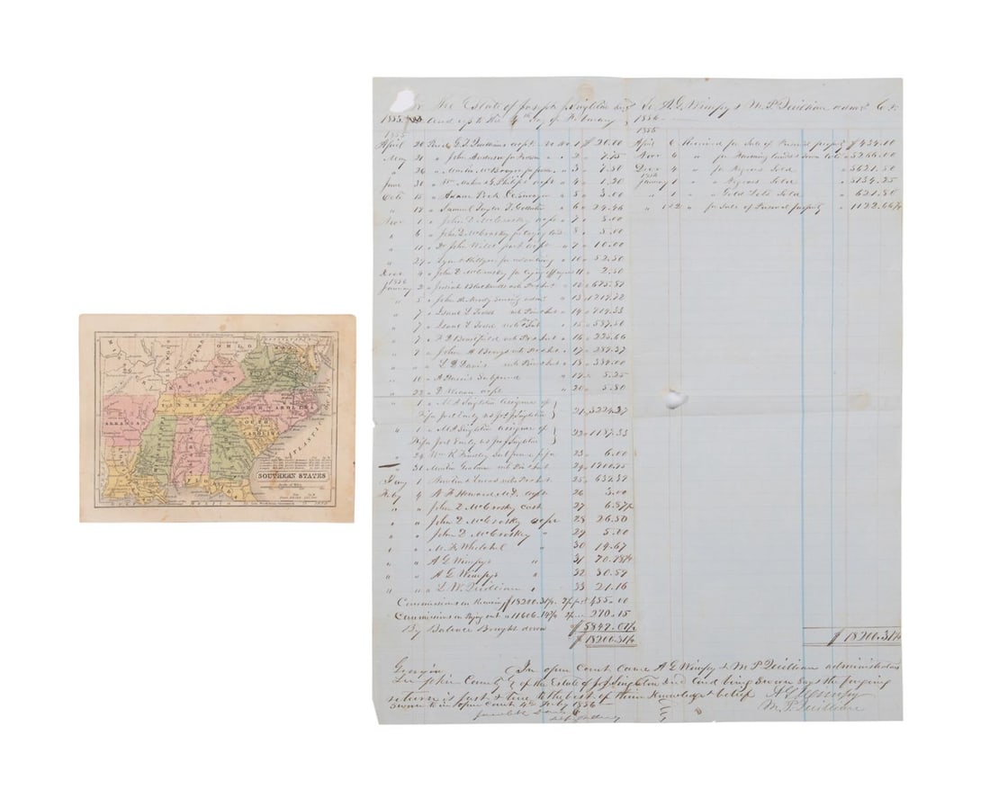 TWO ANTEBELLUM LEDGERS W/ SLAVES