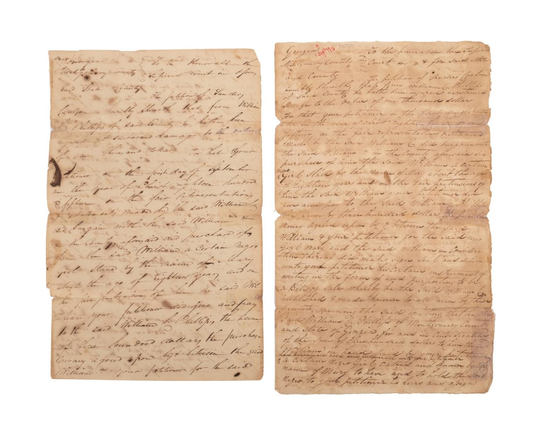 TWO ANTEBELLUM SLAVE DOCUMENTS