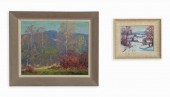 TWO ANTHONY BUCHTA OIL ON BOAR