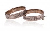 TWO ANTIQUE 14K YELLOW GOLD AN