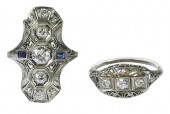 TWO ANTIQUE 18KT. RINGScenter