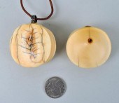 TWO ANTIQUE AFRICAN IVORY TURK
