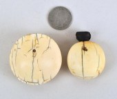 TWO ANTIQUE AFRICAN IVORY TURK