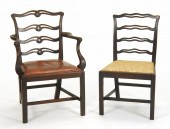 TWO ANTIQUE AMERICAN CHIPPENDA
