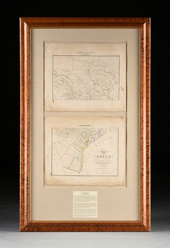 TWO ANTIQUE ANTEBELLUM MAPS, "MAP
