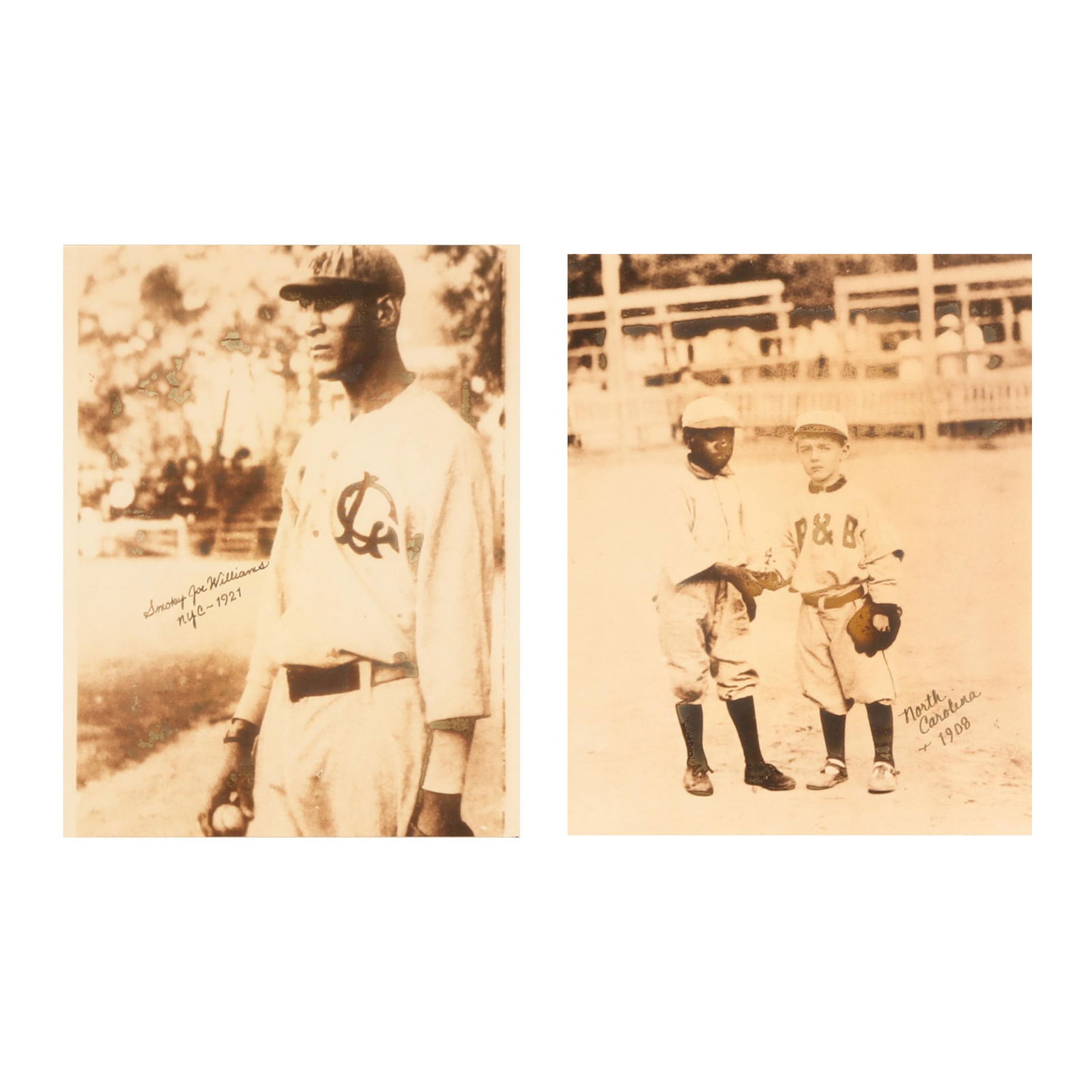 TWO ANTIQUE BASEBALL PHOTOGRAPHS,