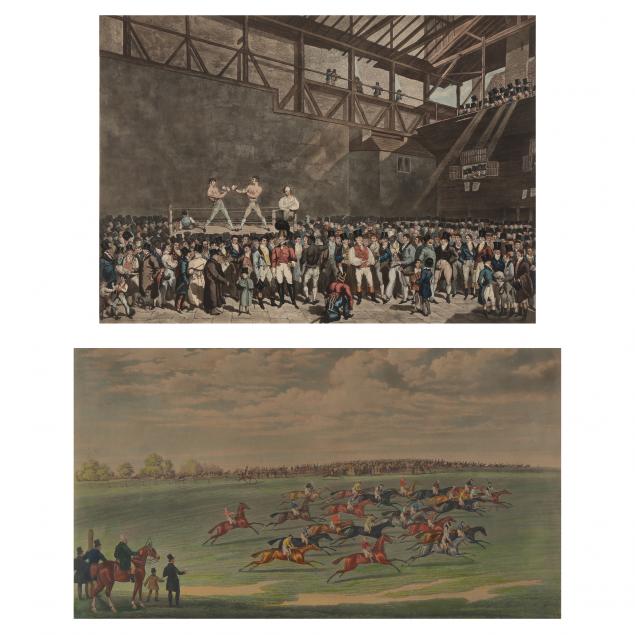 TWO ANTIQUE BRITISH ETCHINGS Each a