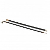 TWO ANTIQUE CANES The first a