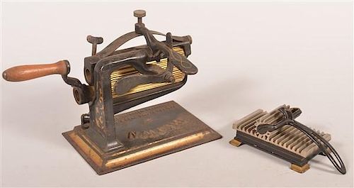 TWO ANTIQUE CAST IRON FLUTING