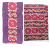 TWO ANTIQUE CENTRAL ASIAN SILK