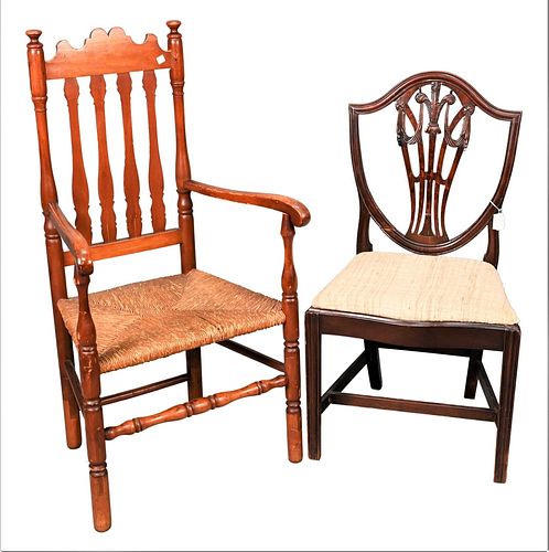 TWO ANTIQUE CHAIRS, ONE FEDERAL