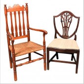 TWO ANTIQUE CHAIRS, ONE FEDERA