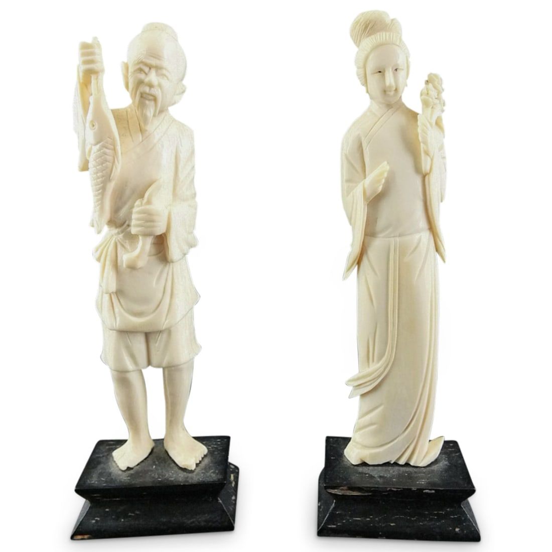 TWO ANTIQUE CHINESE CARVED