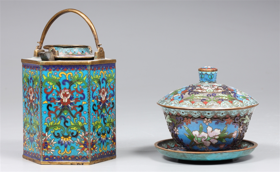 Two antique Chinese cloisonne