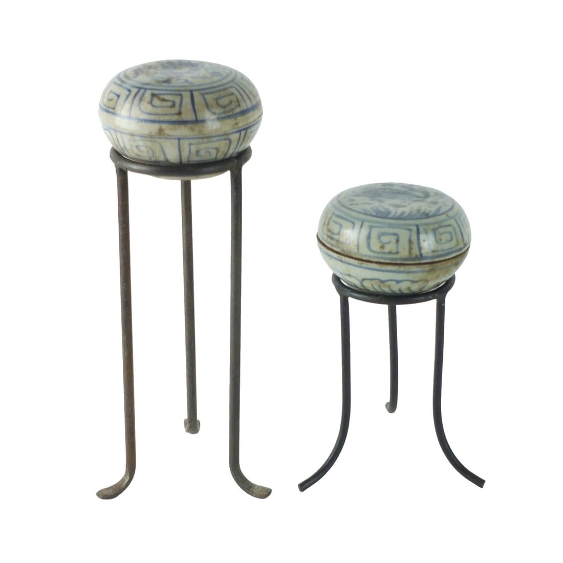 TWO ANTIQUE CHINESE COVERED