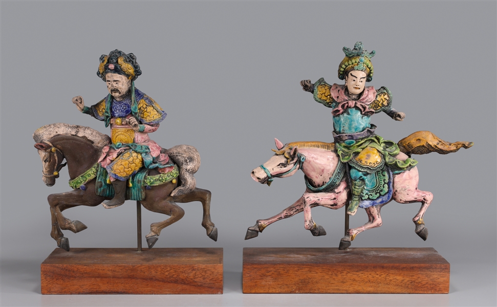 Two antique Chinese glazed