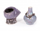 TWO ANTIQUE CHINESE GLAZED POR