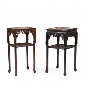 TWO ANTIQUE CHINESE HARDWOOD M