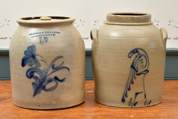 Two antique cobalt decorated