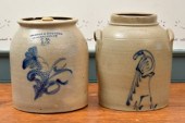 Two antique cobalt decorated s