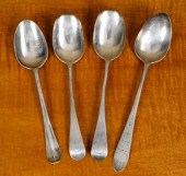 Two antique coin silver spoons