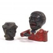 TWO ANTIQUE COLD PAINTED CAST