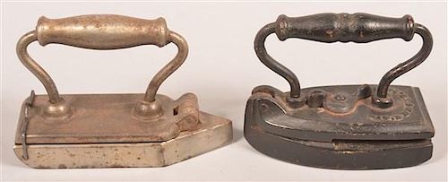 TWO ANTIQUE COMBINATION FLAT