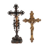 TWO ANTIQUE CONTINENTAL CARVED