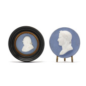 TWO ANTIQUE CONTINENTAL JASPER
