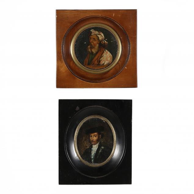 TWO ANTIQUE CONTINENTAL MINIATURE