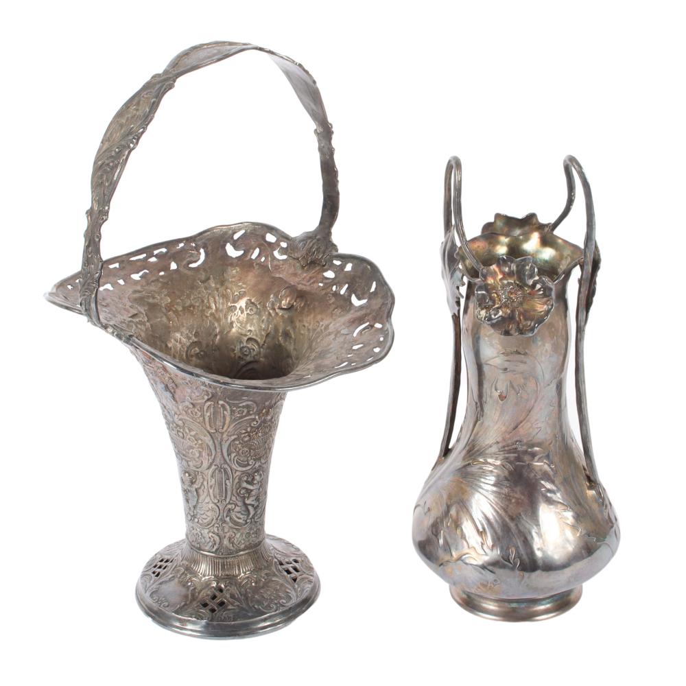 TWO ANTIQUE CONTINENTAL SILVER