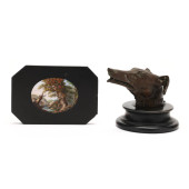 TWO ANTIQUE CONTINENTAL SLATE-