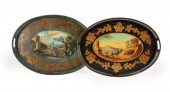TWO ANTIQUE CONTINENTAL TOLE P