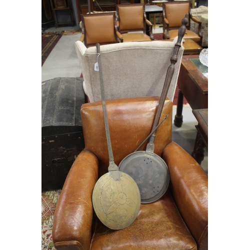 Two antique copper bed warming