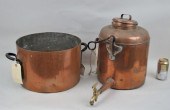 TWO ANTIQUE COPPER COOKING WAR
