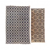 TWO ANTIQUE COVERLETS The firs