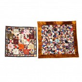 TWO ANTIQUE CRAZY QUILTS The f